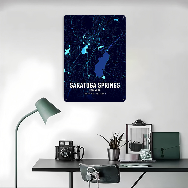 Saratoga Springs Midnight City - огляд і ціна Custom Map Poster