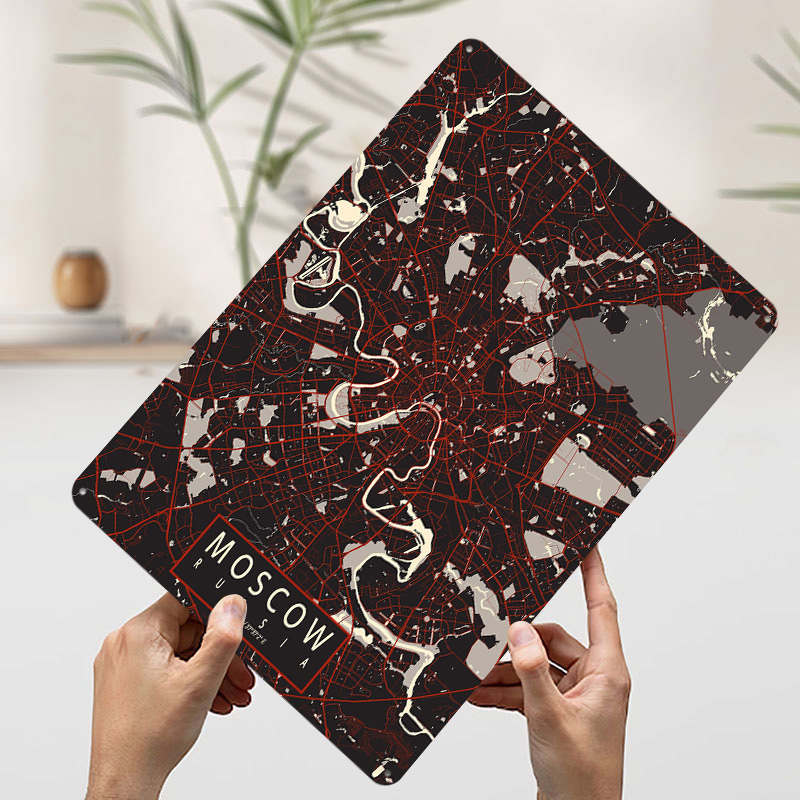 Moscow City Map Vector Metal P - огляд і ціна Custom Map Poster