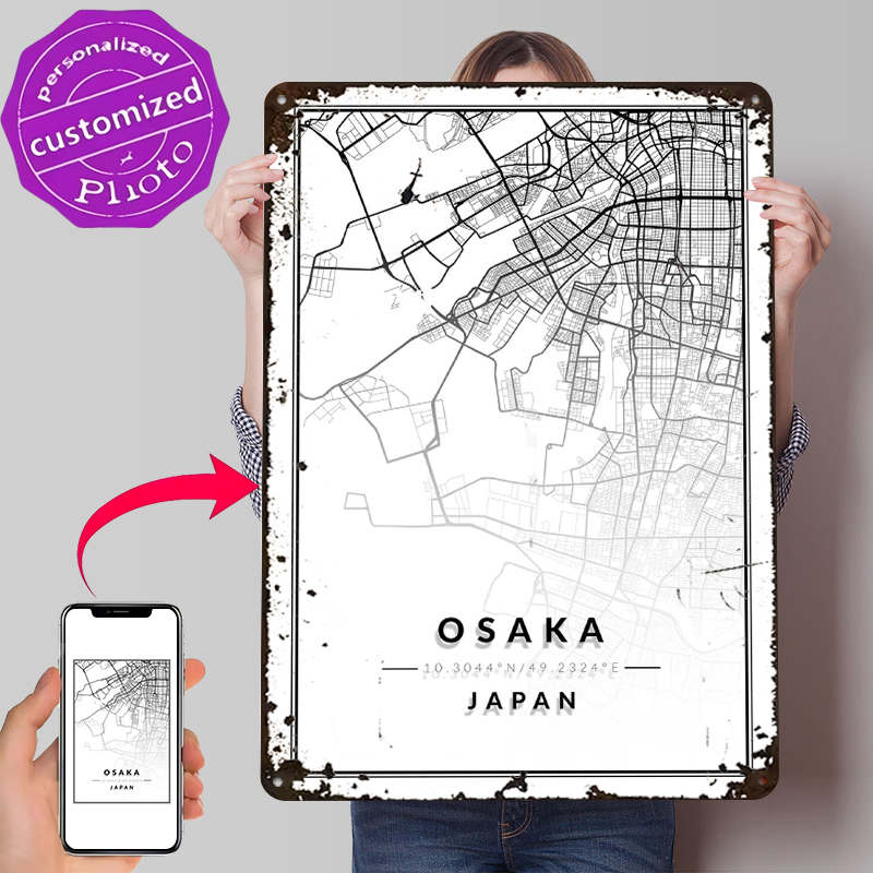 Osaka Map 3D Texture Printed P - огляд і ціна Custom Map Poster