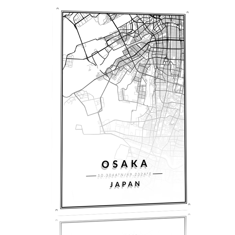 Osaka Map 3D Texture Printed P - огляд і ціна Custom Map Poster