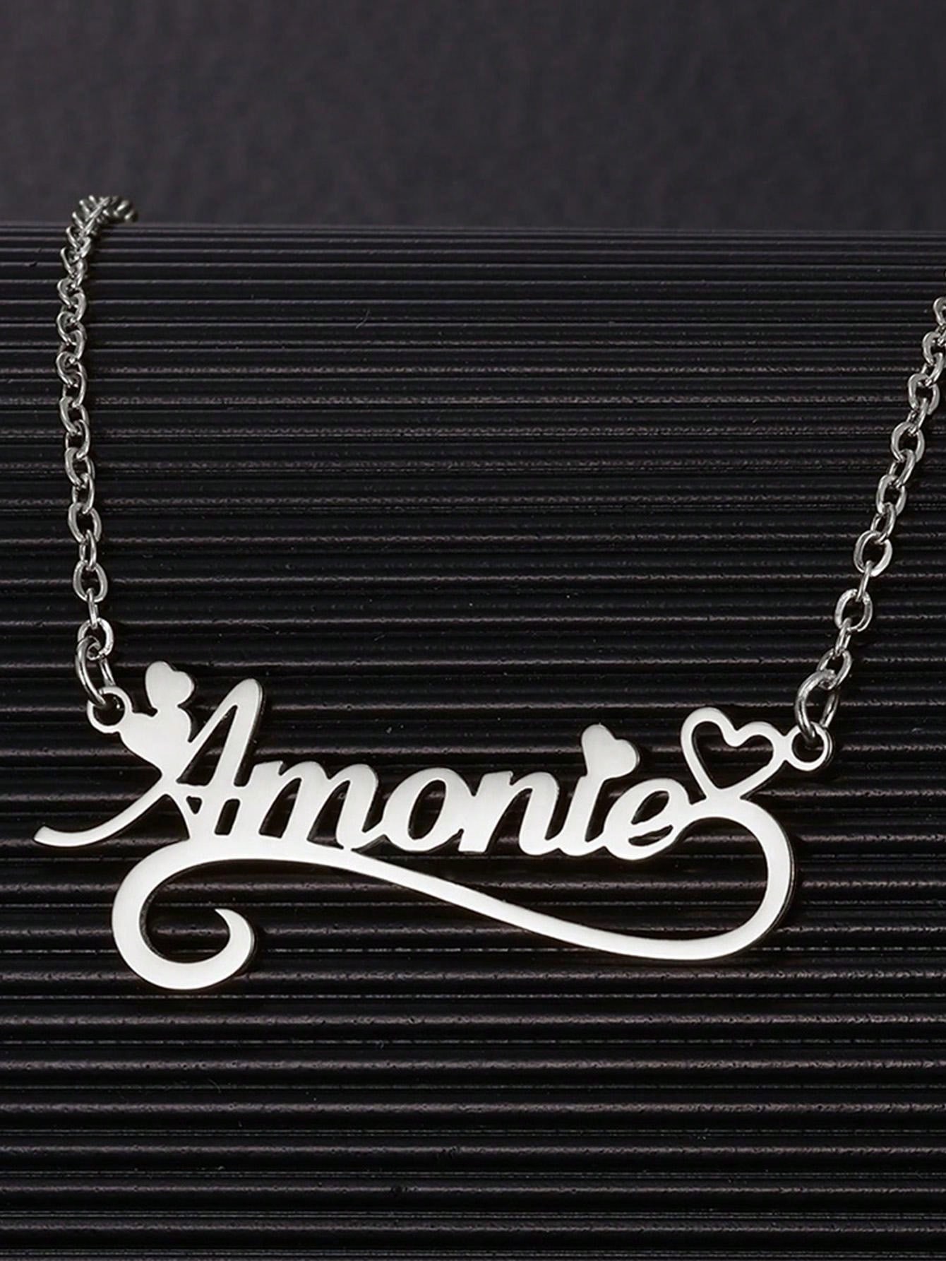Custom Name Hollow Heart Neckl - огляд і ціна Name Necklace Custom