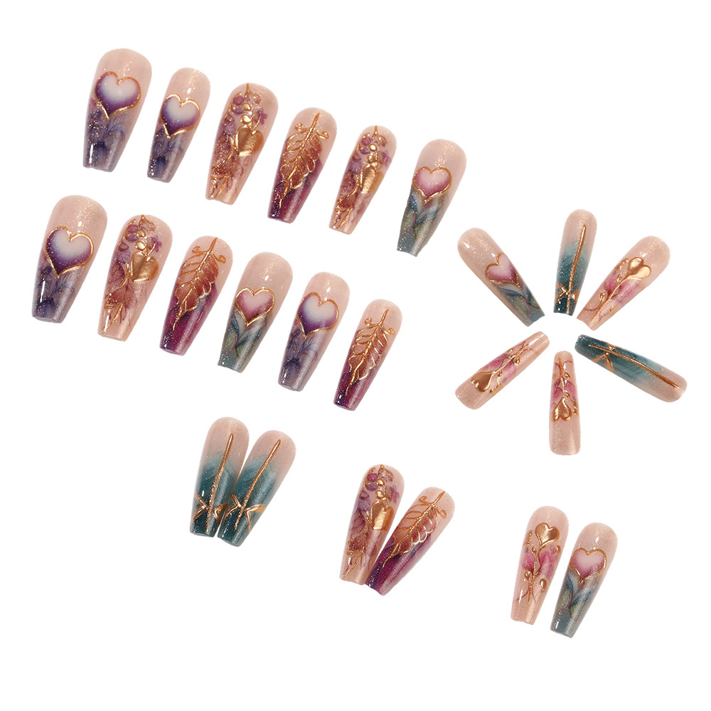24pcs/set 3D fake nails for wo - огляд і ціна Pressed Flower Art
