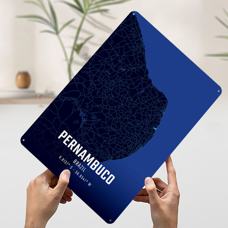 Pernambuco Midnight City Map M - огляд і ціна Custom Map Poster