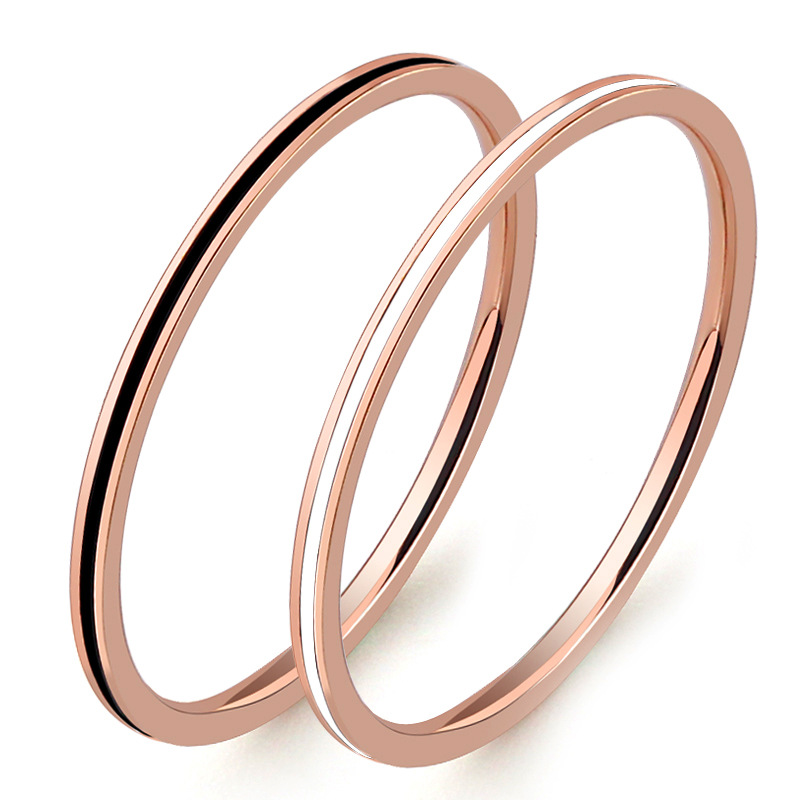 Titanium Steel Rose Gold Color - огляд і ціна Initial Ring Custom