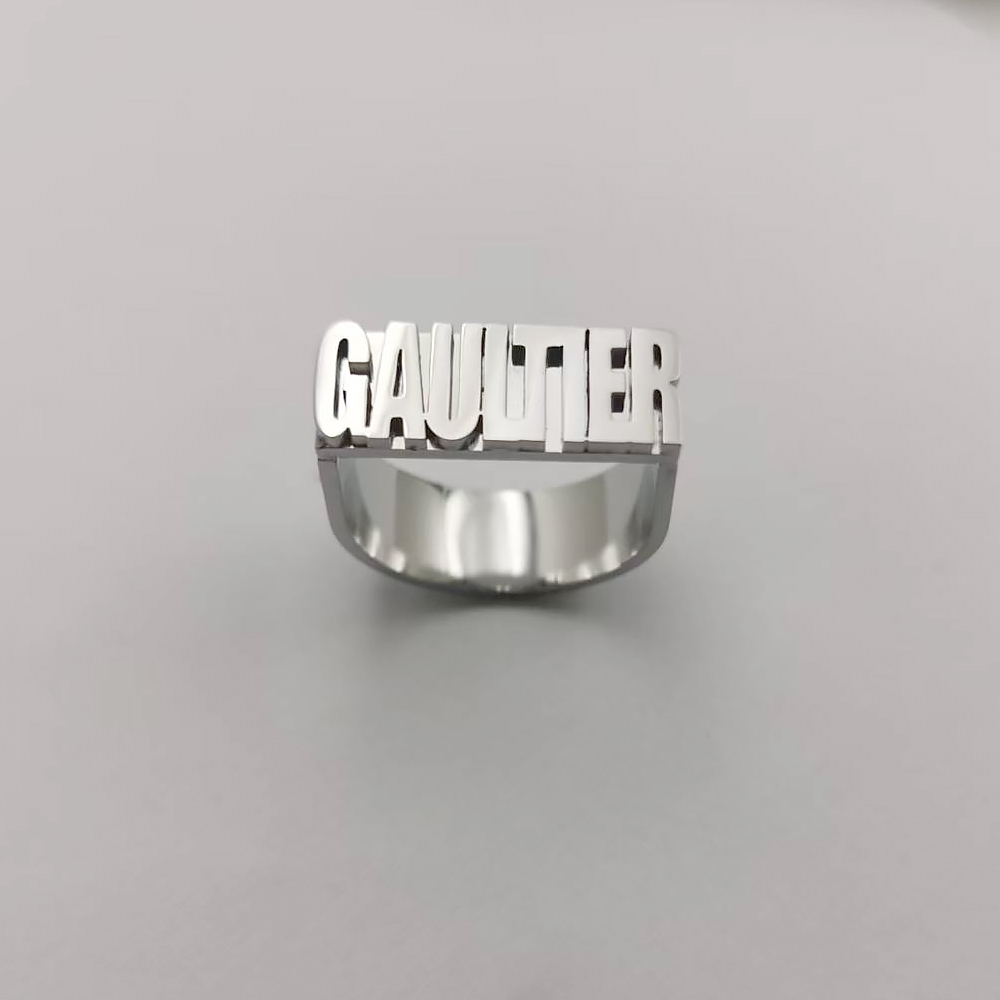 Custom Gold Gothic Rings for M - огляд і ціна Initial Ring Custom