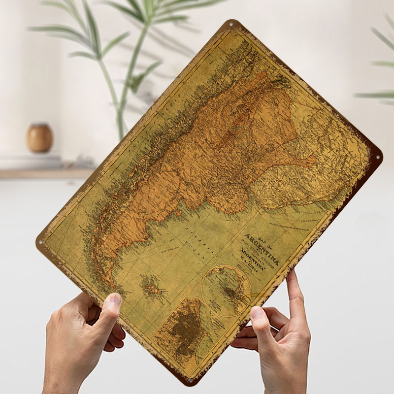 Vintage Map of Argentina Tin P - огляд і ціна Custom Map Poster