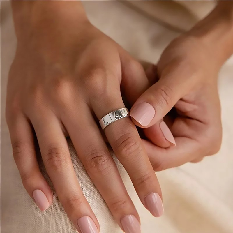 Personalized Name Ring for Men - огляд і ціна Initial Ring Custom