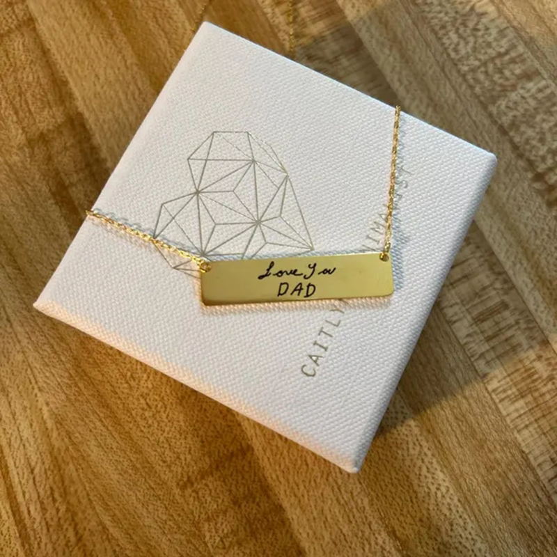 Custom Handwriting Name Bar Pe - огляд і ціна Handwriting Necklace Bar