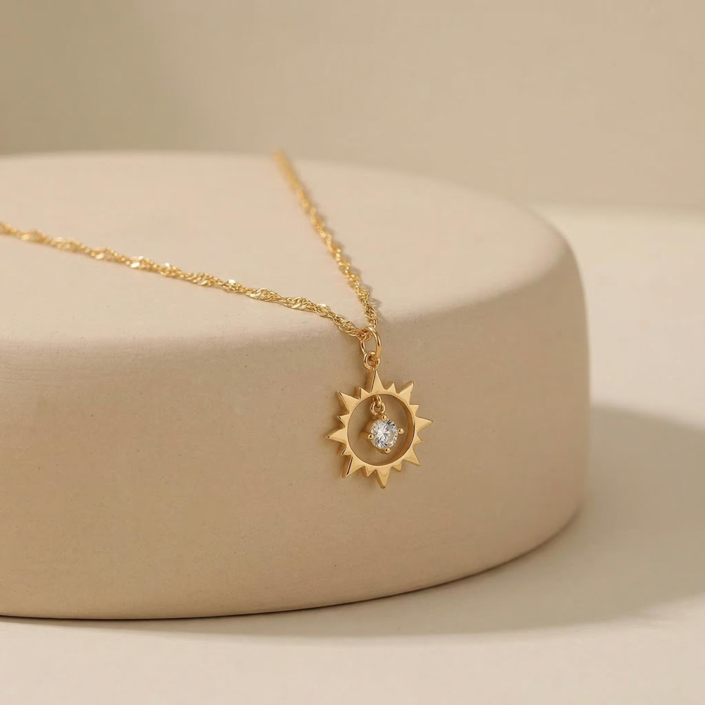 Custom Vintage Sun Necklace St - огляд і ціна Birth Flower Necklace