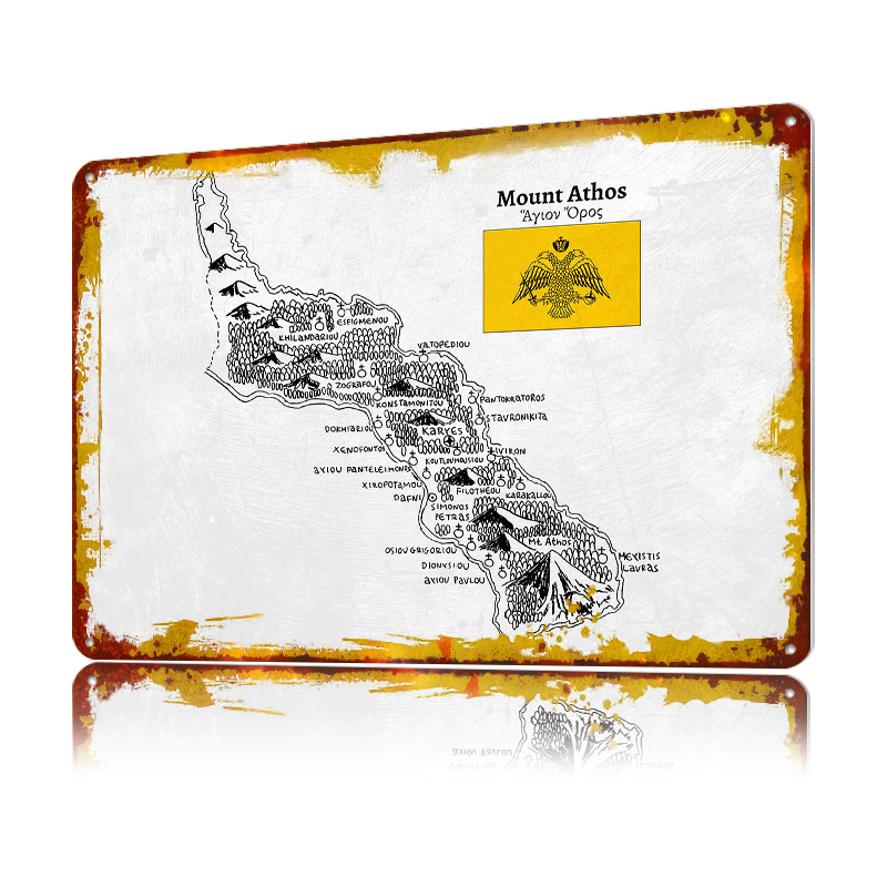 Handdrawn Map of Mount Athos P - огляд і ціна Custom Map Poster