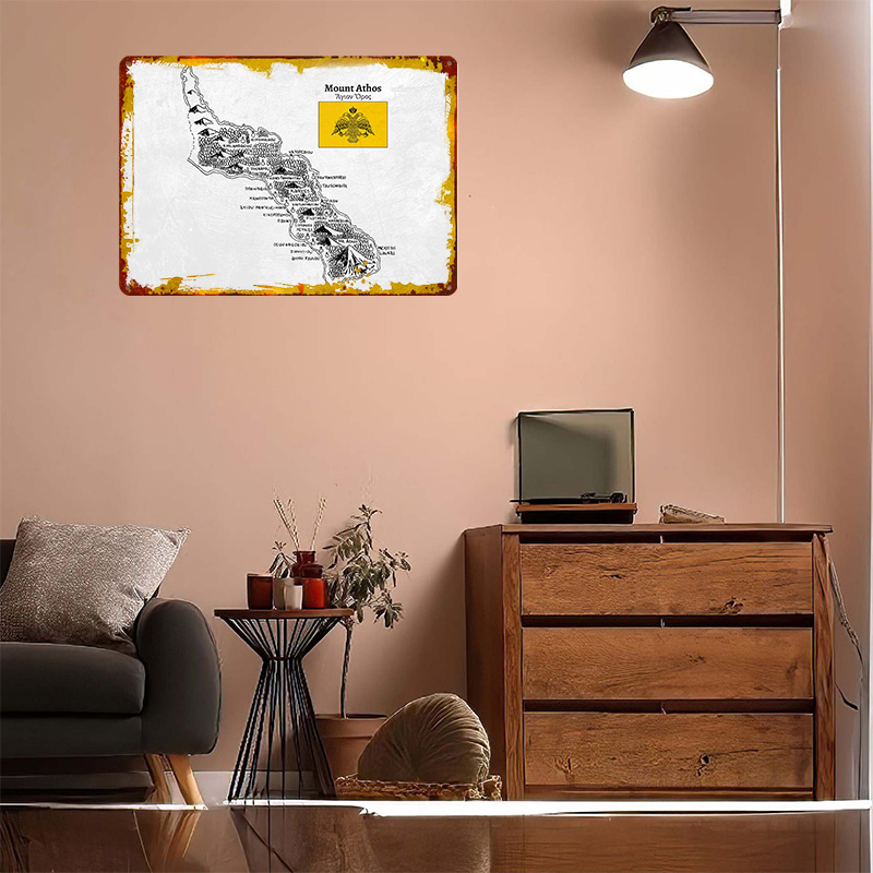 Handdrawn Map of Mount Athos P - огляд і ціна Custom Map Poster