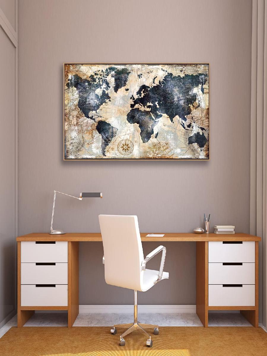 Framed World Map Wall Art Prin - огляд і ціна Custom Star Map