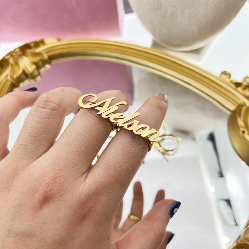 Customizable Stainless Steel T - огляд і ціна Initial Ring Custom
