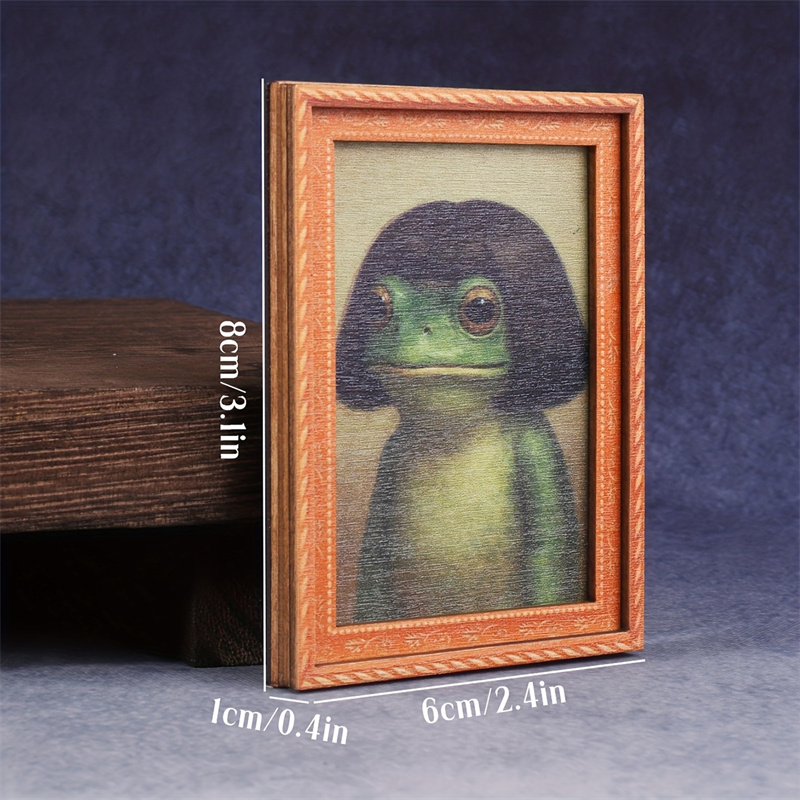 Mini Wooden Photo Frame Frog F - огляд і ціна Engraved Wood Frame